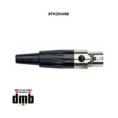 DAP AUDIO - XFK204NB - Presa DAP N-CON Mini XLR 4P, femmina volante , micro cannon