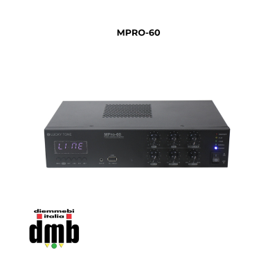 LUCKY TONE - MPRO-60 - Mixer Ampliﬁcatore digitale da 60W con Mediaplayer
