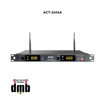 MIPRO - ACT-2414A - Ricevitore quadruplo ACT 12 canali 2,4GHz con antenne spostabili