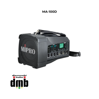 MIPRO - MA-100D - Amplificazione portatile 50/85W Megafono wireless personale compatto a doppio canale