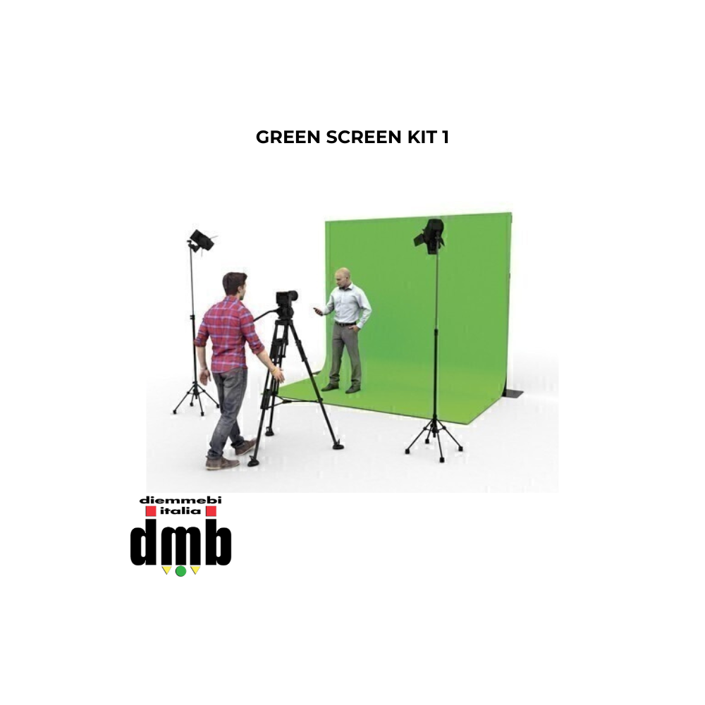 WENTEX - GREEN SCREEN KIT 1 - Chroma Key Sistema Pipe & Drape