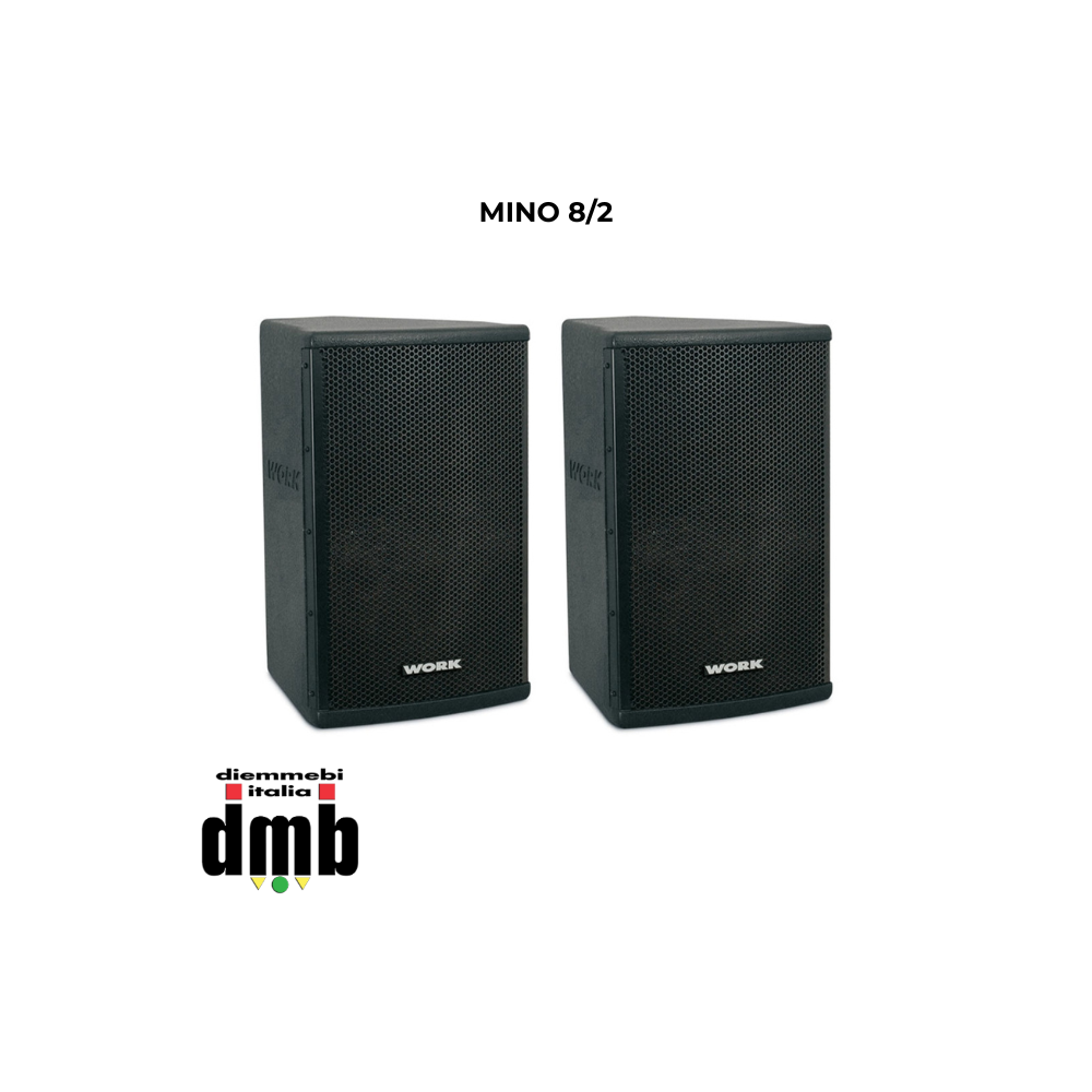 WORK - MINO 8/2 - Coppia di diffusori acustici passivi a due vie da 240 W a @ 8 Ohm