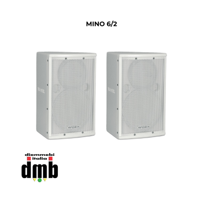 WORK - MINO 6/2 - Coppia di diffusori acustici passivi a due vie da 200 W  @ 8 Ohm