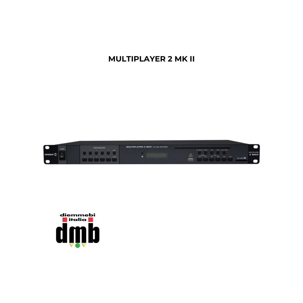 WORK - MULTIPLAYER 2 MK II - Lettore multimediale CD/MP3 audio con USB/SD