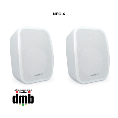 WORK - NEO 4 - Coppia di Altoparlanti passivi 30 W @ 8 Ohm, 16/8/4/2 W @ L100V