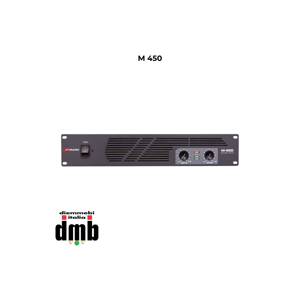 MARK - M 450 - Amplificatore professionale a due canali 220W @ 4 Ohm
