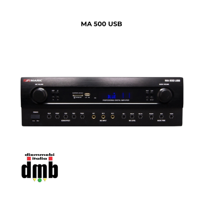 MARK - MA 500 USB - Amplificatore professionale con lettore 2x150W 4 Ohm