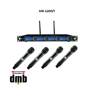 WORK - MR 4200/1 - Sistema wireless quadruplo con 4 microfoni palmari