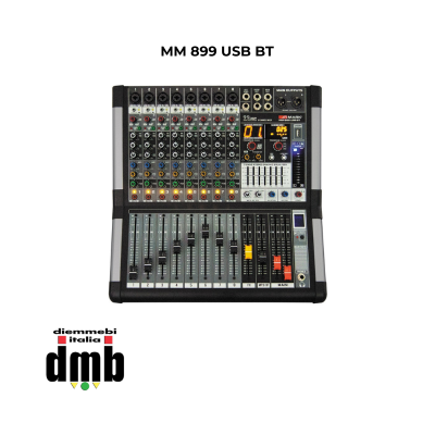 MARK - MM 899 USB BT - Mixer audio 8 canali con USB BT