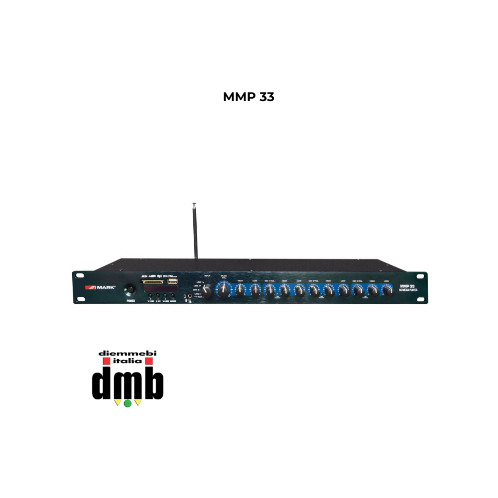 MARK - MMP 33 - Mixer audio con lettore multimediale MP3 e radio FM