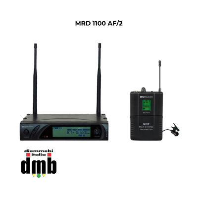 MARK - MRD 1100 AF/2 - Sistema wireless UHF diversity. 99 canali + trasmettitore bodypack