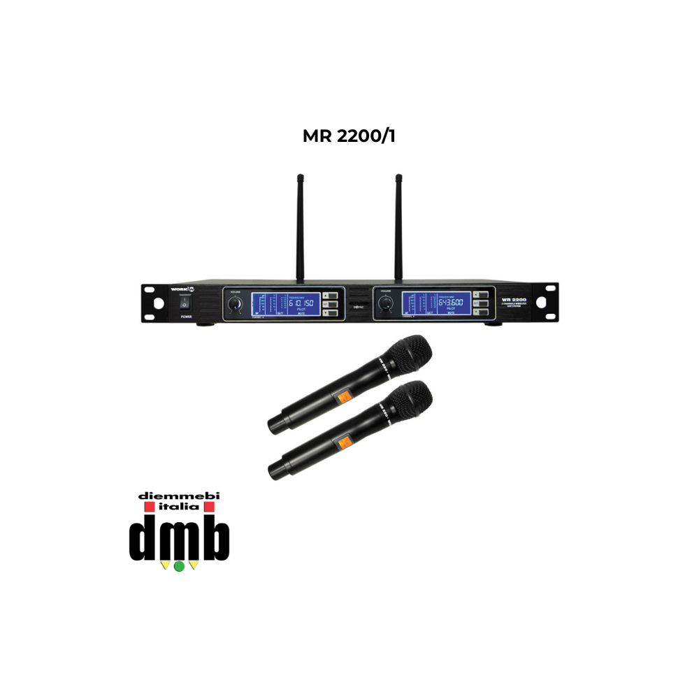 MARK - MR 2200/1 - Doppio sistema wireless con 2 microfoni palmari