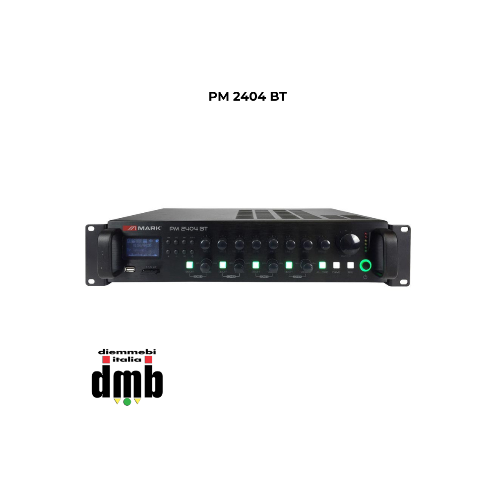 MARK - PM 2404 BT - Amplificatore da installazione di potenza da 240 W @ 4 Ohm, L70/100V