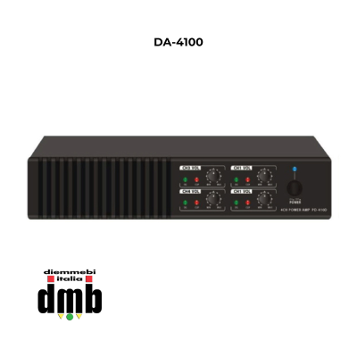 QLAB - DA-4100 - Mini Ampliﬁcatore in classe D 4 canali da 100W