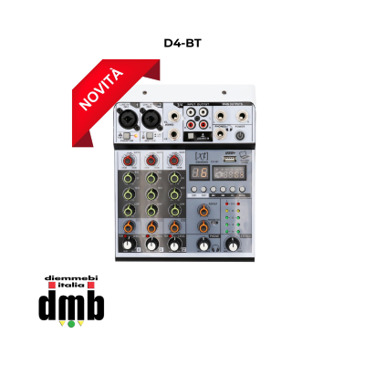 SINEXTESIS - 	D4-BT - Mixer/Scheda Audio 4 canali MP3 USB Bluetooth