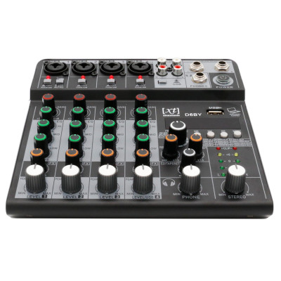 SINEXTESIS - D6BY -  Mixer/Scheda Audio 4 canali MP3 USB Bluetooth con DSP 16 effetti 24 bit