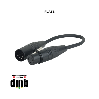 DAP AUDIO - FLA36 - Adattatore XLR 5P maschio a XLR 3P femmina