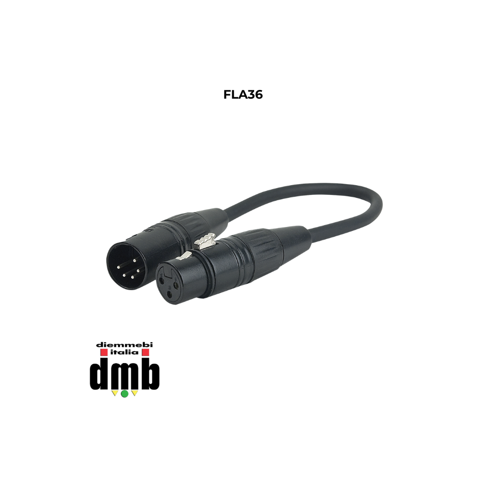 DAP AUDIO - FLA37 - Adattatore XLR 3P maschio a XLR 5P femmina