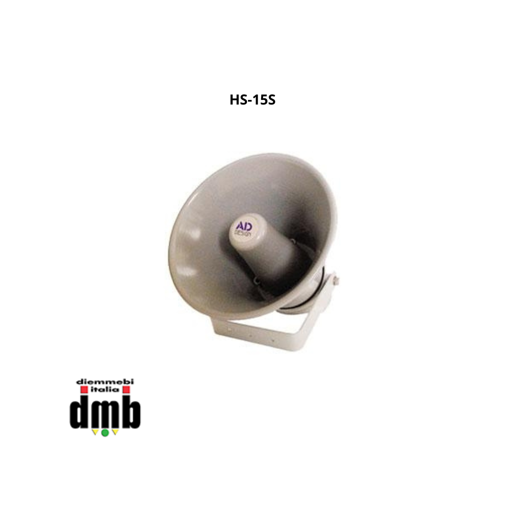 AD-DESIGN - HS-15S - Tromba in metallo con Trasformatore