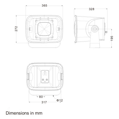 AD-DESIGN - HQ-48 - TURBO Altoparlante a tromba a 100V