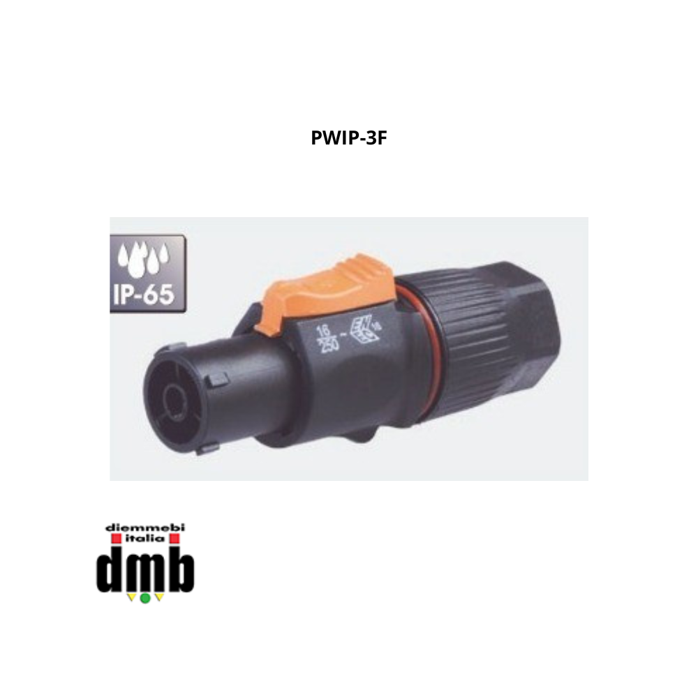 ATC PRO - PWIP-3F - Power connector 3 poli Femmina Volante IP-65