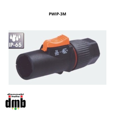 ATC PRO - PWIP-3M - Power connector 3 poli Maschio Volante IP-65