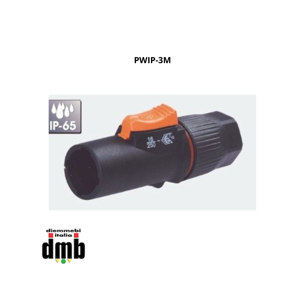 ATC PRO - PWIP-3M - Power connector 3 poli Maschio Volante IP-65