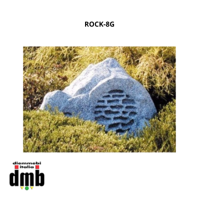 AD-DESIGN - ROCK-8 G - Diffusore da giardino a forma di roccia a 2 vie