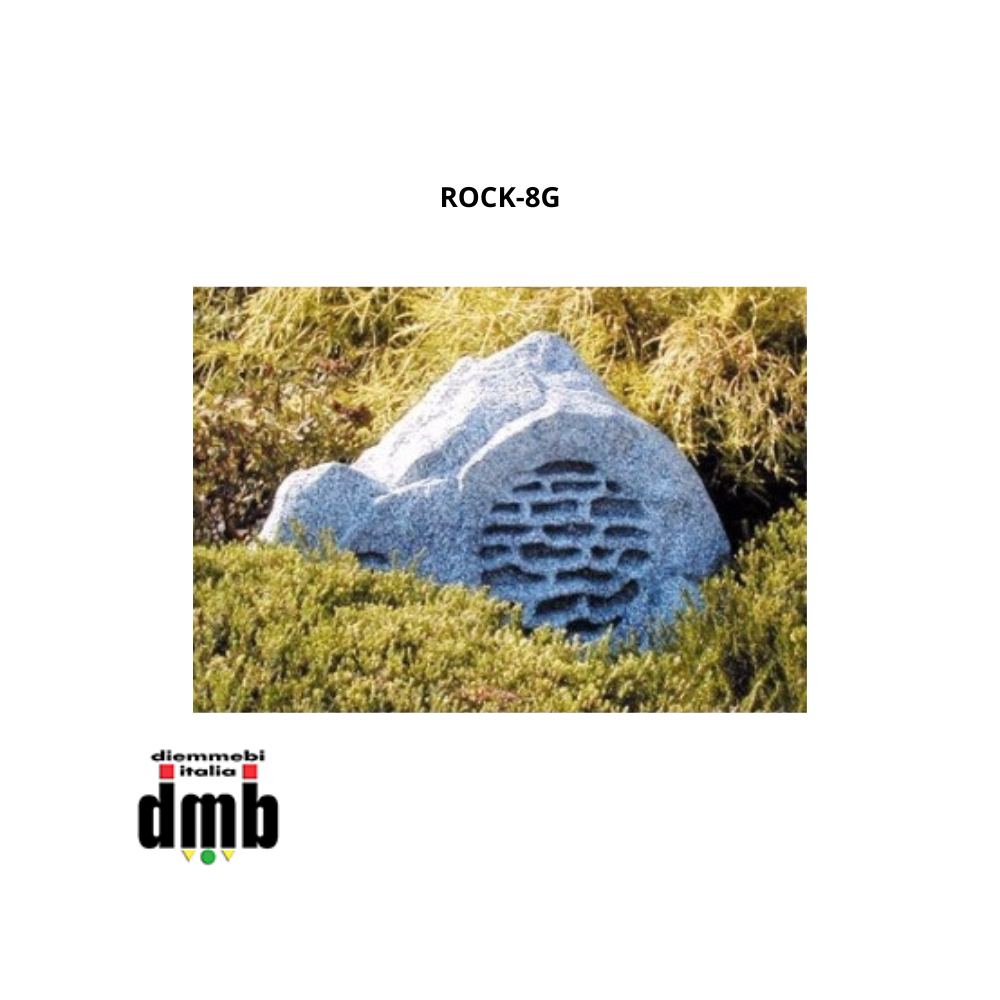 AD-DESIGN - ROCK-8 G - Diffusore da giardino a forma di roccia a 2 vie