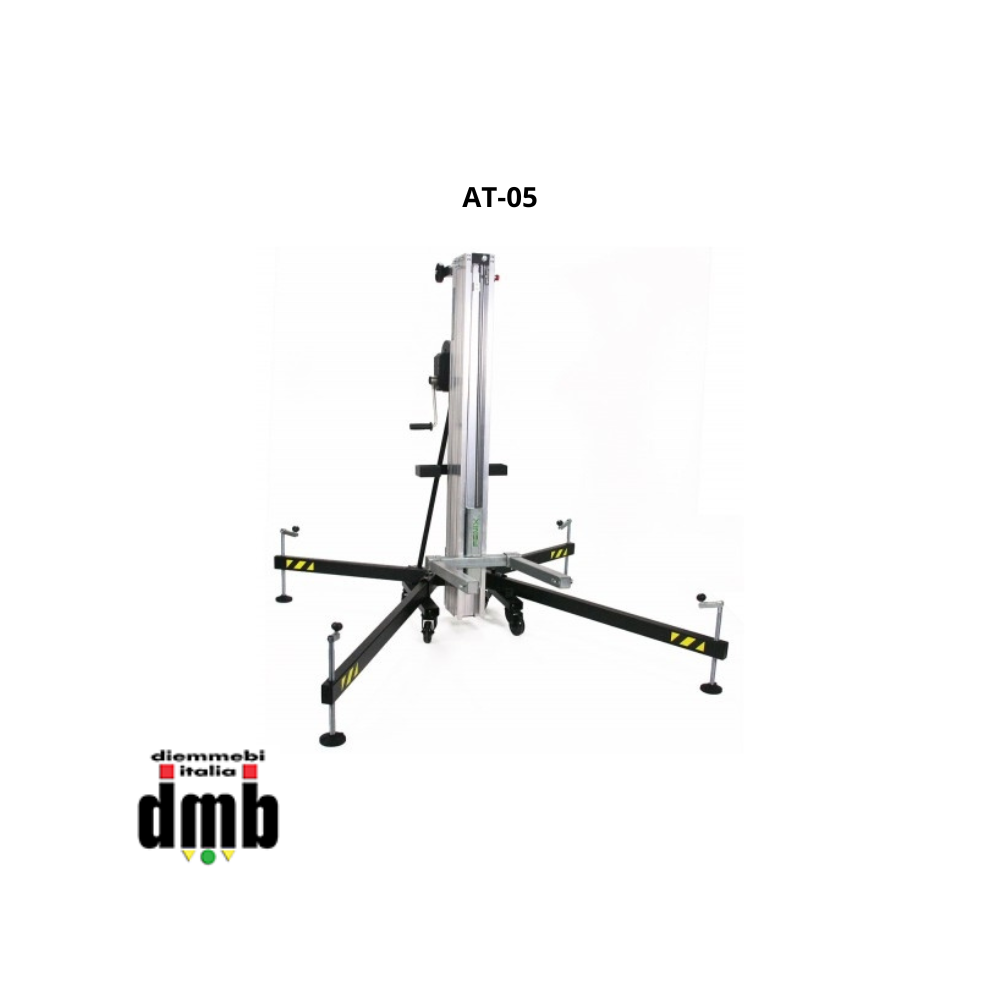 FENIX STAGE - AT-05 - Supertower telescopica in alluminio e acciaio - Portata 250kg - Alt. Max 5,4m