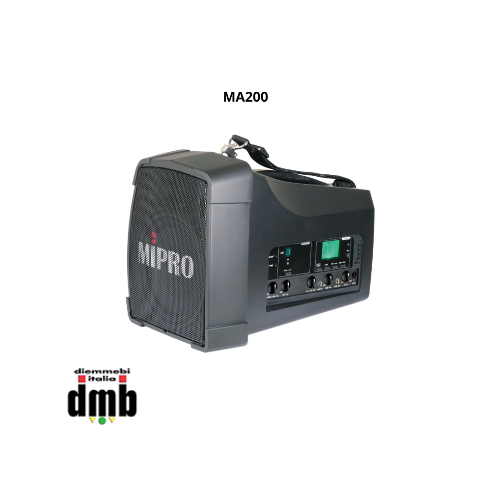 MIPRO - MA200 - Amplificazione portatile da 60/102W a batteria con 1 ricevitore