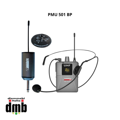 AUDIODESIGN - PMU 501 BP - Microfono Wireless ad archetto con body pack