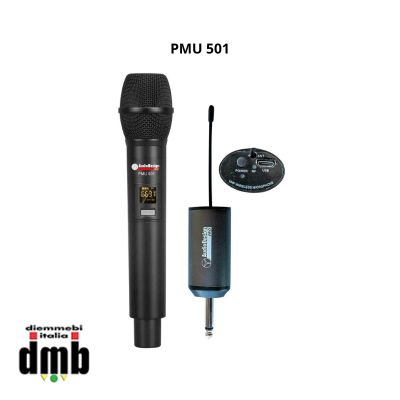 AUDIODESIGN PRO - PMU 501 - Microfono Wireless UHF, 48 Ch, con ricevitore su Jack