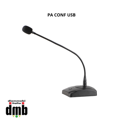 AUDIODESIGN PRO - PA CONF USB - Microfono a condensatore Base e collo d’oca di 45 cm