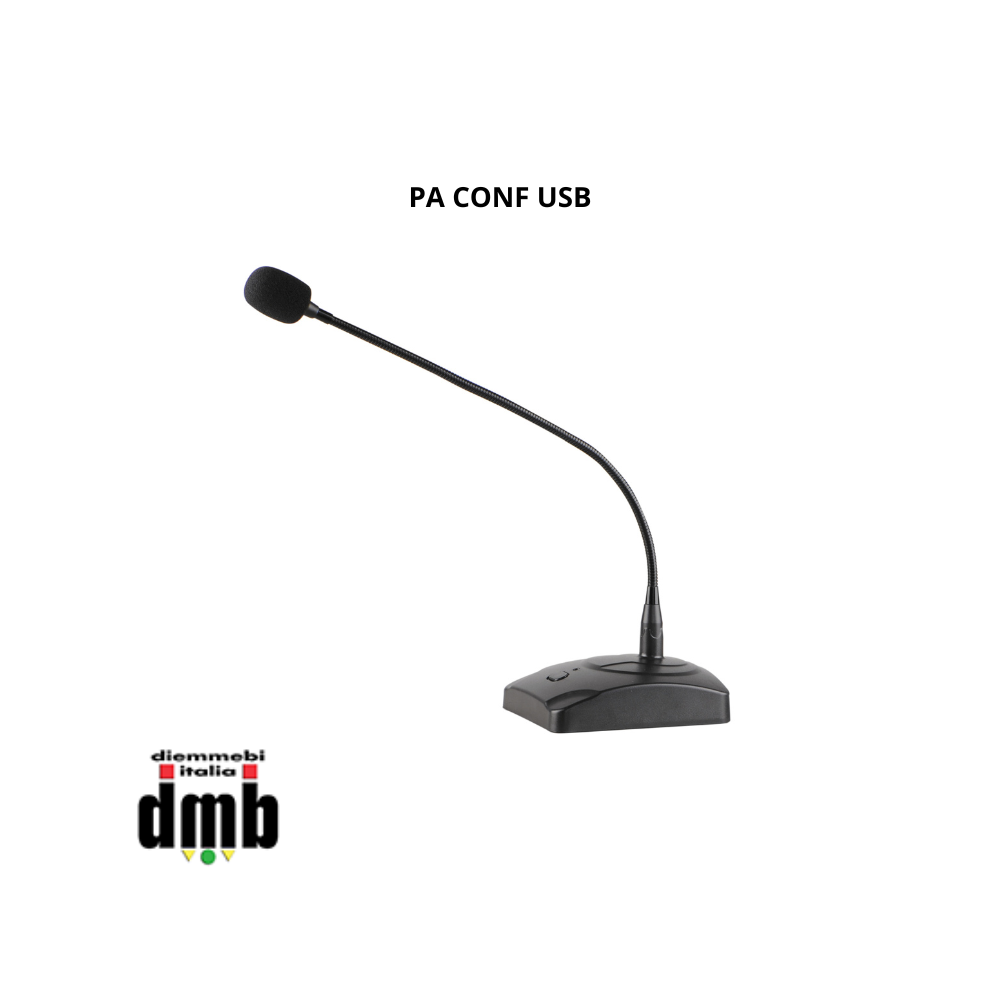 AUDIODESIGN PRO - PA CONF USB - Microfono a condensatore Base e collo d’oca di 45 cm