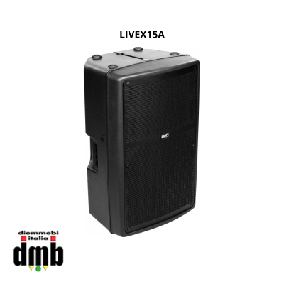 DAD - LIVEX15A - Diffusore attivo bi-amplificato in classe D+AB, 2 vie 450 W+50 W, 128db SPL