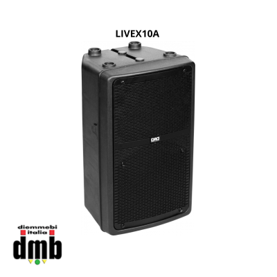 DAD - LIVEX10A - Diffusore attivo bi-amplificato in classe D+AB, 2 vie 350 W+50 W, 123db SPL