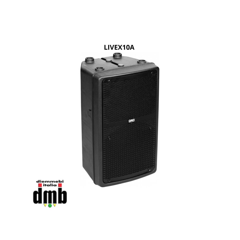 DAD - LIVEX10A - Diffusore attivo bi-amplificato in classe D+AB, 2 vie 350 W+50 W, 123db SPL