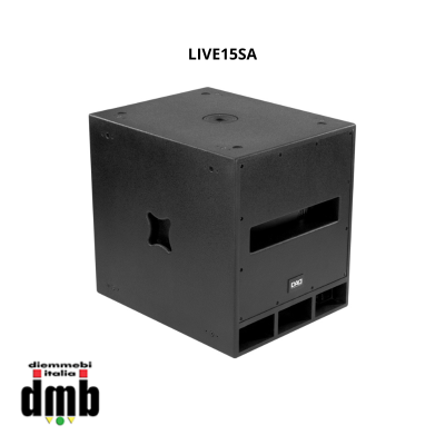 DAD - LIVE15SA - Diffusore acustico subwoofer bass reflex amplificato in AB 600W 130 dB SPL