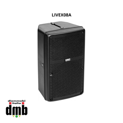 DAD - LIVEX08A - Diffusore attivo bi-amplificato in classe AB, 2 vie 100W+50W, 117db SPL