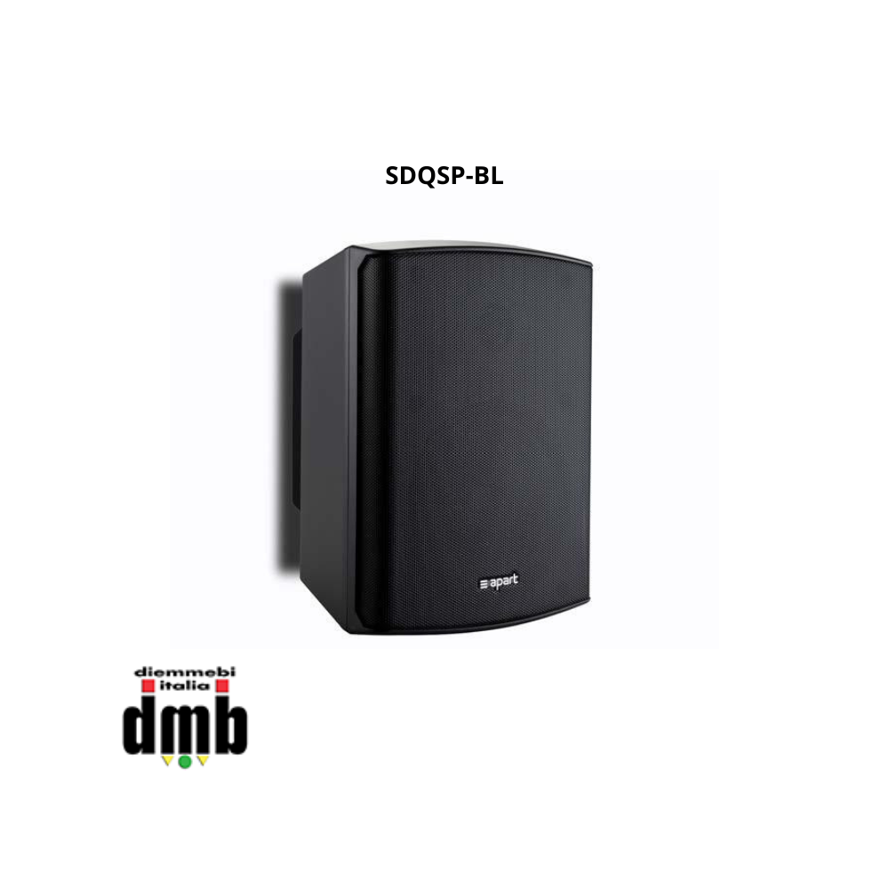 APART - SDQSP-BL - Coppia di diffusori attivi a 2 vie 2x30W – Woofer 5,25"