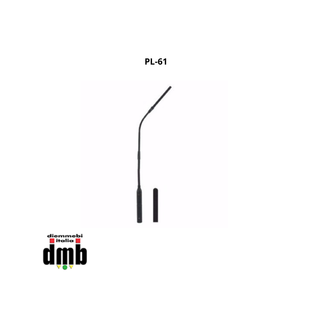 AV LEADER - PL-61 - Microfono Slim Tube Condenser Asta rigida e doppio snodo flessibile