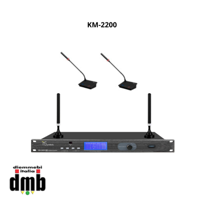 TSYMBOLS - KM-2200 - UHF 2 CH. Sistema conference wireless a due canali con 2 basi TS-24