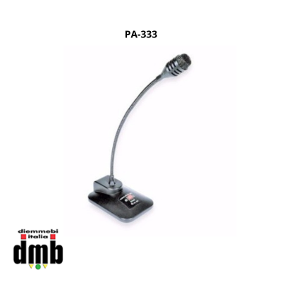 AV LEADER - PA-333 - Microfono Goosneck flessibile con base