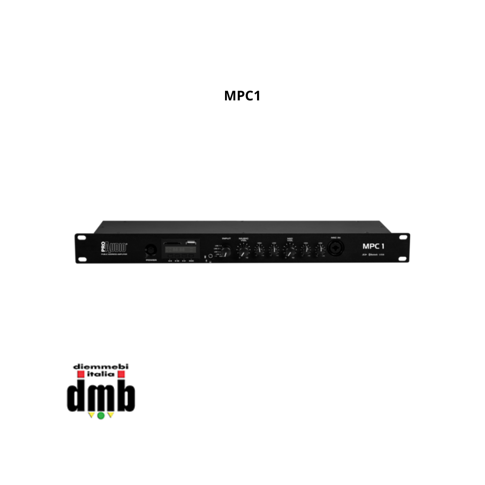 PROAUDIO - MPC1 - Preamplificatore dotato di lettore multiplayer MP3/Bluetooth