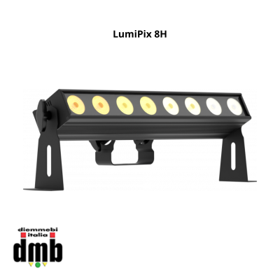 PROLIGHTS - LumiPix 8H - Barra LED con 8x12W RGBWA + UV LED controllabili singolarmente