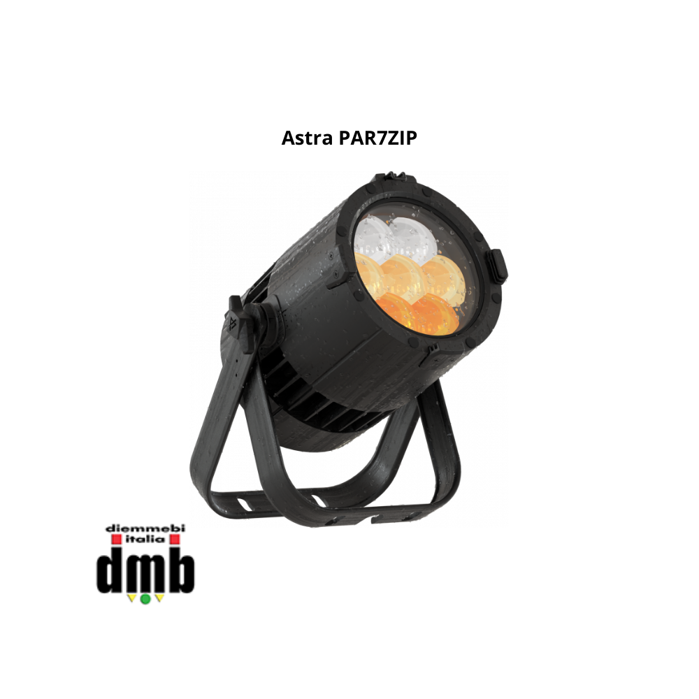 PROLIGHTS - Astra PAR7ZIP  - PAR LED sorgente LED RGB + Warm White da 7x40W, IP65