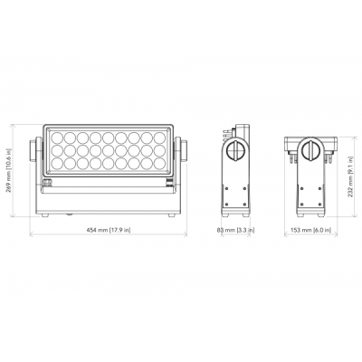 PROLIGHTS - Solar 27Q - Faro proiettore wash compatto outdoor