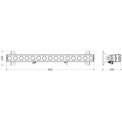 PROLIGHTS - Lumipix 15IP - Barra a LED 15x10W RGBW/FC 16° IP65 160W