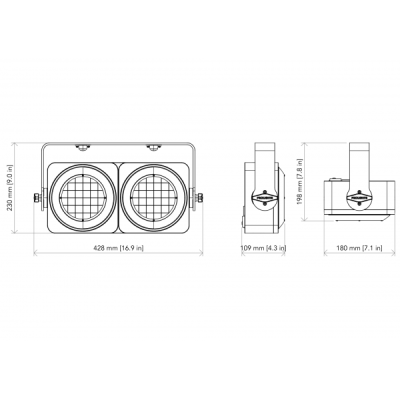 PROLIGHTS - Sunrise 2IP - blinder LED modulare 2x1